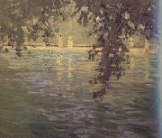 Fujishima takeji Pond Villa d'Este (nn02) oil painting reproduction